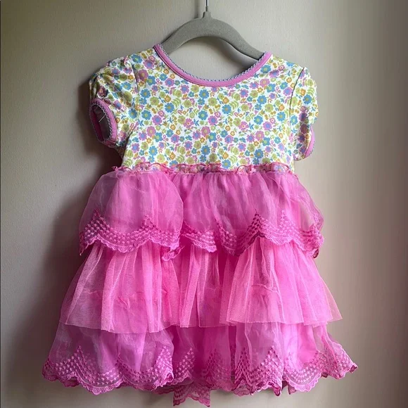matilda jane pink floral dress NEW Matilda Jane Platinum Pink Floral Call Me Crazy Knot Dress size 8 NWOT